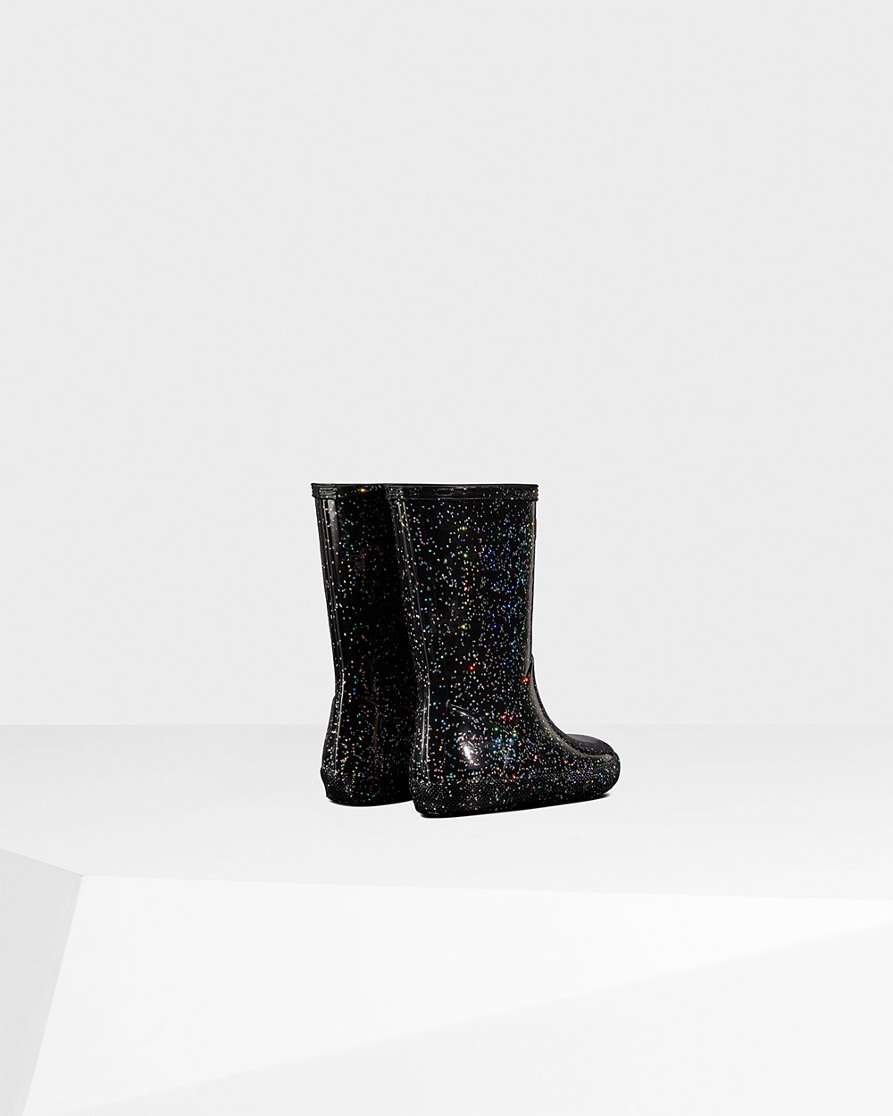 Kids Hunter Original First Giant Glitter | Rain Boots Black | NZ-30152-WUOG